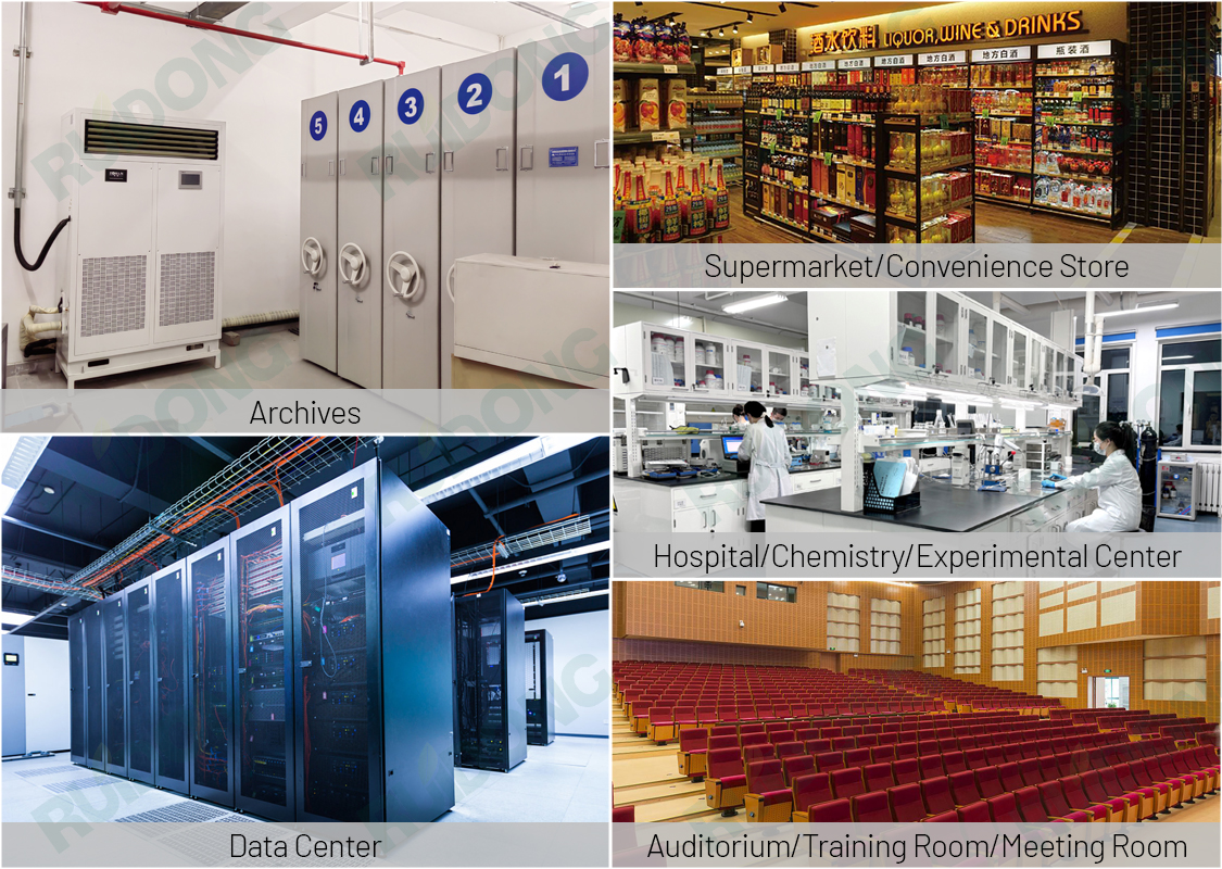 Figura 3: Scenari applicativi per unità di condizionamento d'aria di tipo ad armadio